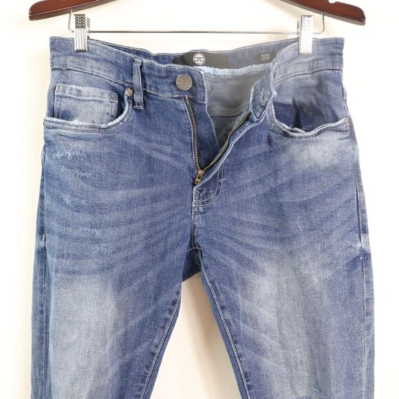 Jordan Craig Mens 32 X 34 Ross Skinny Jeans Distressed Blue - Picture 3 of 11